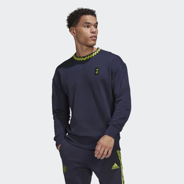 Μπλε Manchester United Lifestyler Crew Sweatshirt