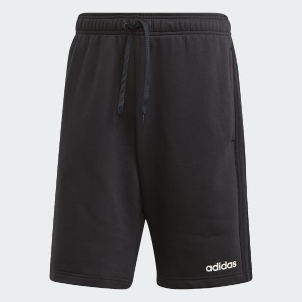 adidas Essentials 3-Stripes Fleece Shorts - Black | adidas US