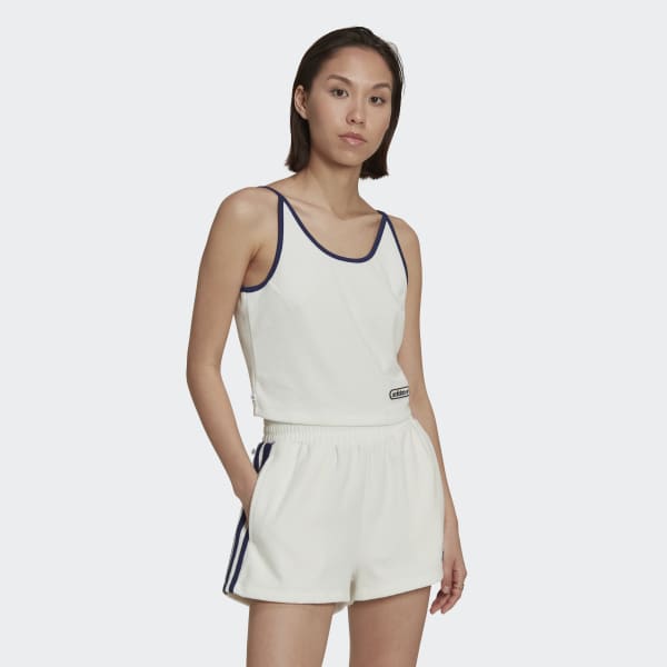 Hvit Short Towel Terry Tanktopp LOM60