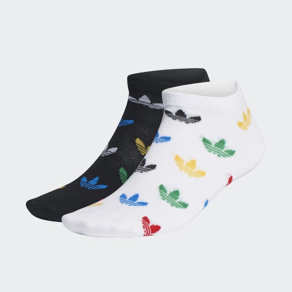 adidas Trefoil Allover Print Liner Socks 2 Pairs - White | adidas US