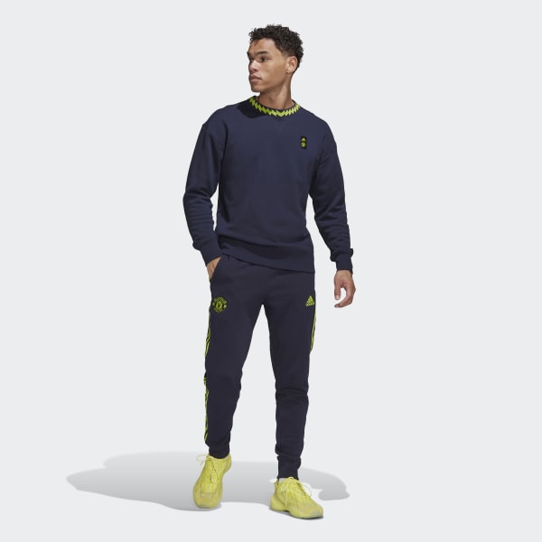 Azul Sudadera cuello redondo Manchester United Lifestyler