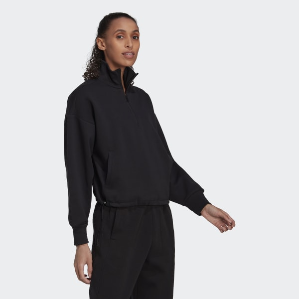 Schwarz Future Icons Badge of Sport Quarter-Zip Sweatshirt W6697