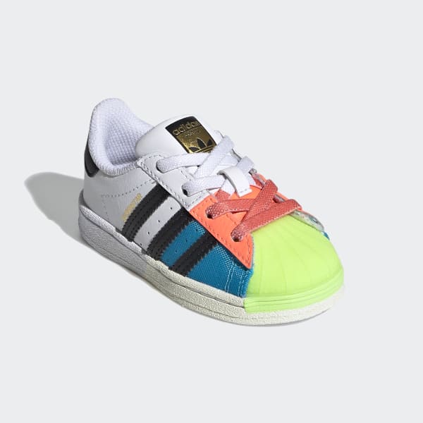 all white shell toe adidas toddler