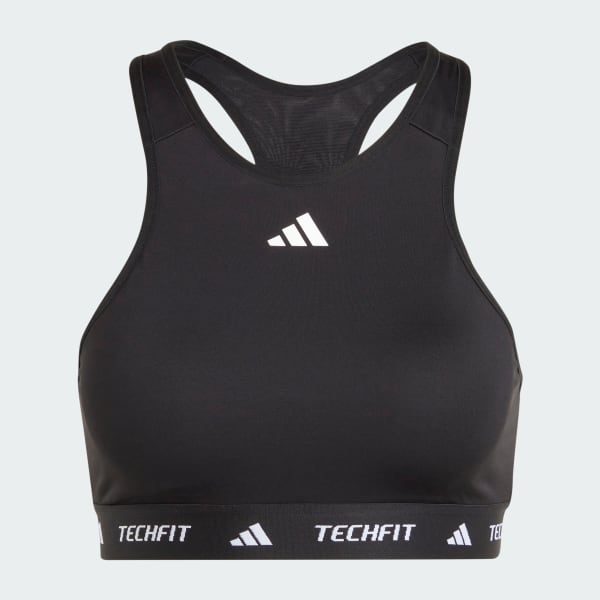 สีดำ บราคอสูงซัพพอร์ตระดับปานกลาง TECHFIT