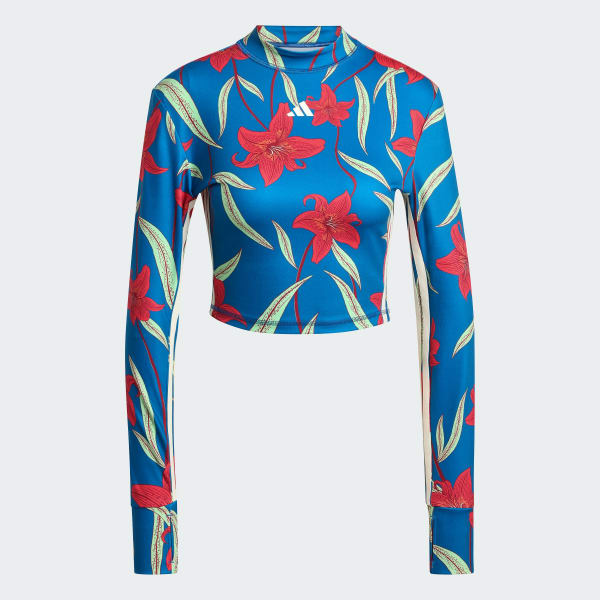 Azul Camiseta TREINO MANGA LONGA adidas x FARM RIO