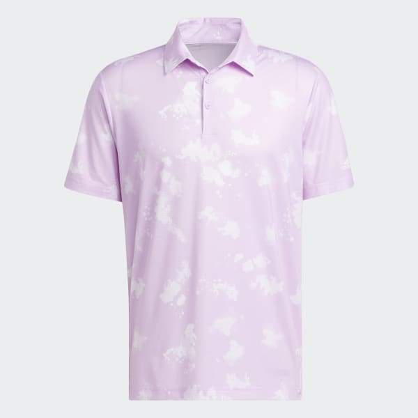 Purple Splatter-Print Polo Shirt H9375