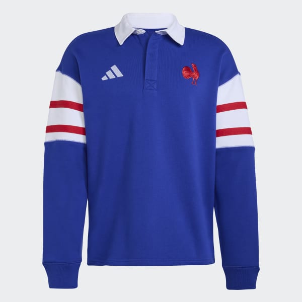 adidas FFR HERITAGE POLO - FFR RUGBY POLO SHIRT (LONG SLEEVE