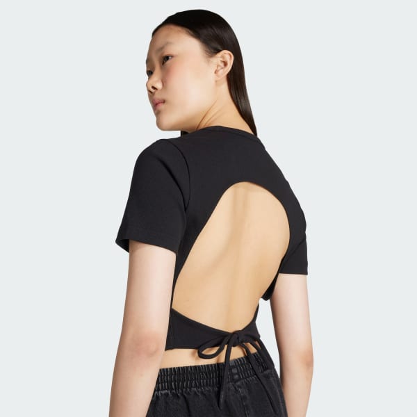 [ADIDAS] Tシャツ キャンパス 2000 バックカットアウト 2color adidas Originals キャンパス 2000 バックカットアウト リブ編み