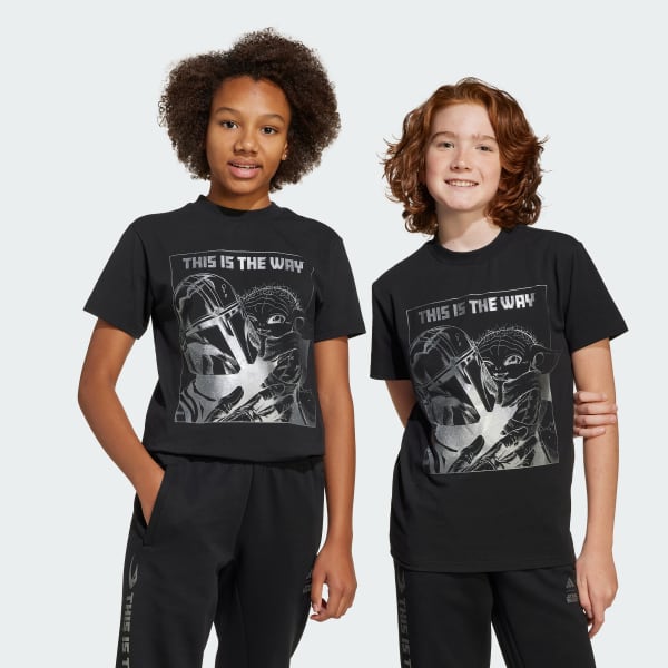 Black ADIDAS STAR WARS MANDALORIAN GRAPHIC T-SHIRT