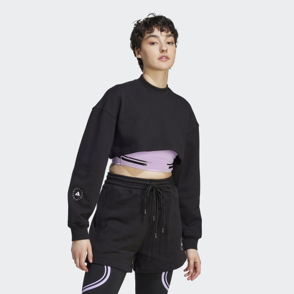 Black adidas by Stella McCartney TrueCasuals Cropped Sweatshirt