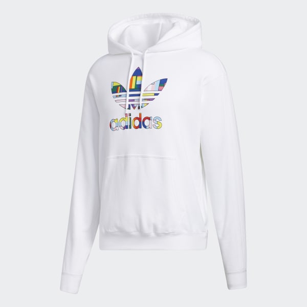 Blusa Moletom Capuz Pride Flag Fill (Gênero Neutro) (UNISEX) - Branco adidas | adidas Brasil