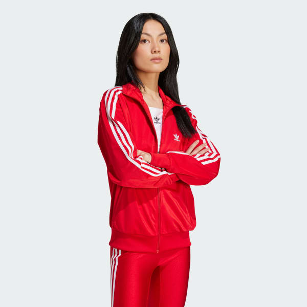 สีแดง เสื้อแทรคทรงหลวม Adicolor Classics Firebird