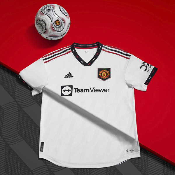 Vit Manchester United 22/23 Away Authentic Jersey KMM04
