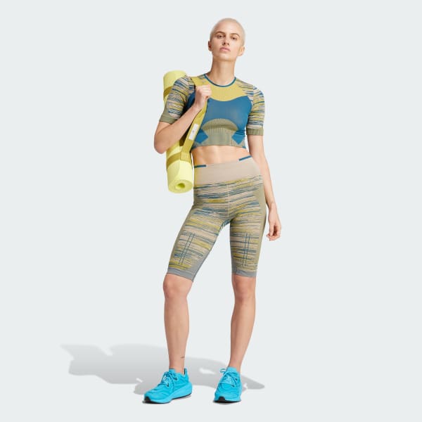 Blue adidas by Stella McCartney TrueStrength Yoga Crop Tee