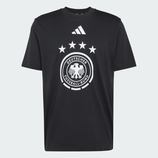 สีดำ เสื้อยืดพิมพ์ลาย Germany DNA