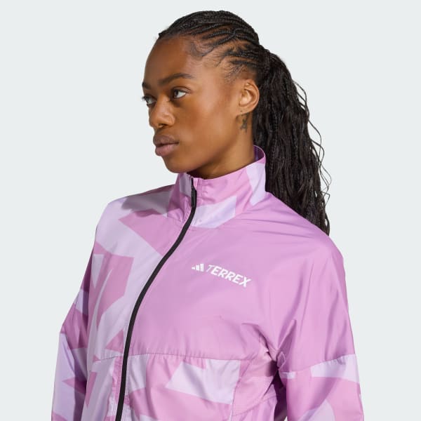 adidas Terrex Multi Printed Wind Jacket - Purple | Free Shipping