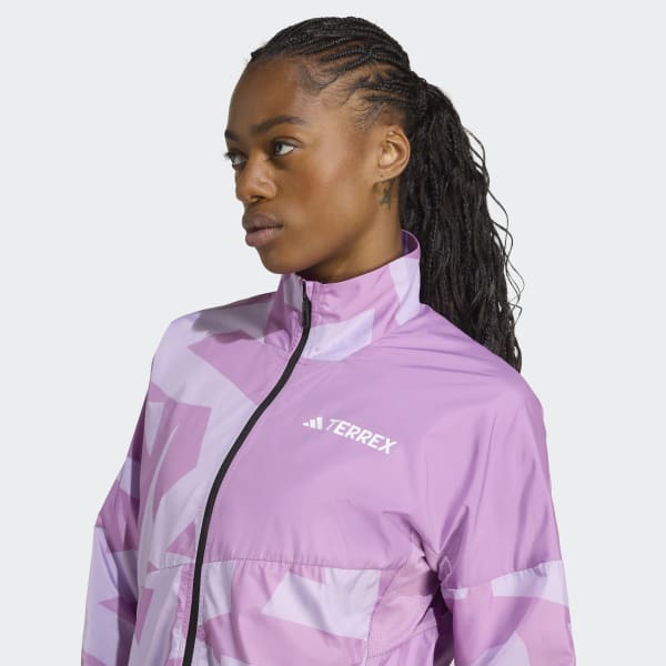 adidas Terrex Multi Printed Wind Jacket - Purple | Free