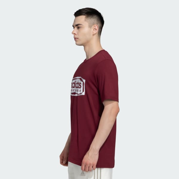 Burgundy SPORTSWEAR LOGO TEE