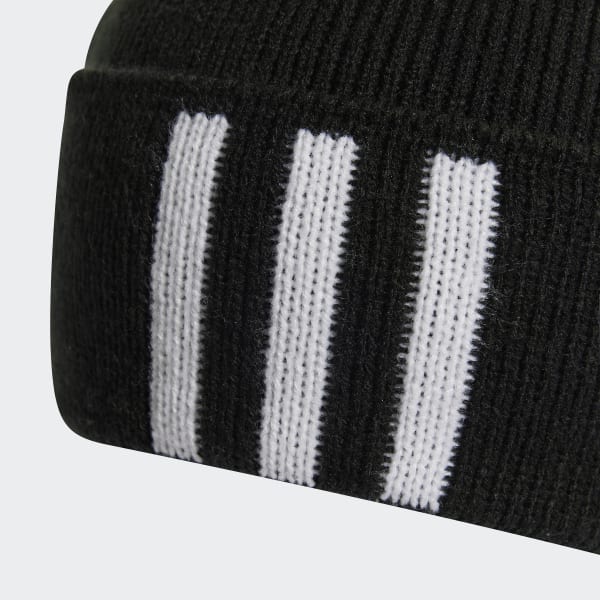 Zwart 3-Stripes Beanie