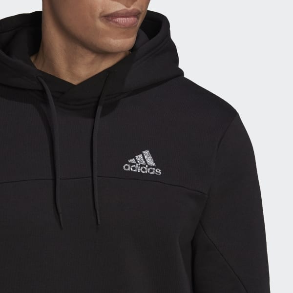 Zwart Stadium Fleece Badge of Sport Hoodie TR415