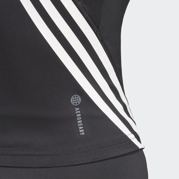 Zwart Train Icons 3-Stripes Tanktop