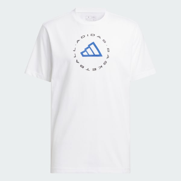 White Hoops Emblem Graphic Tee