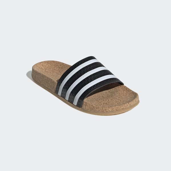 Schwarz Cork adilette