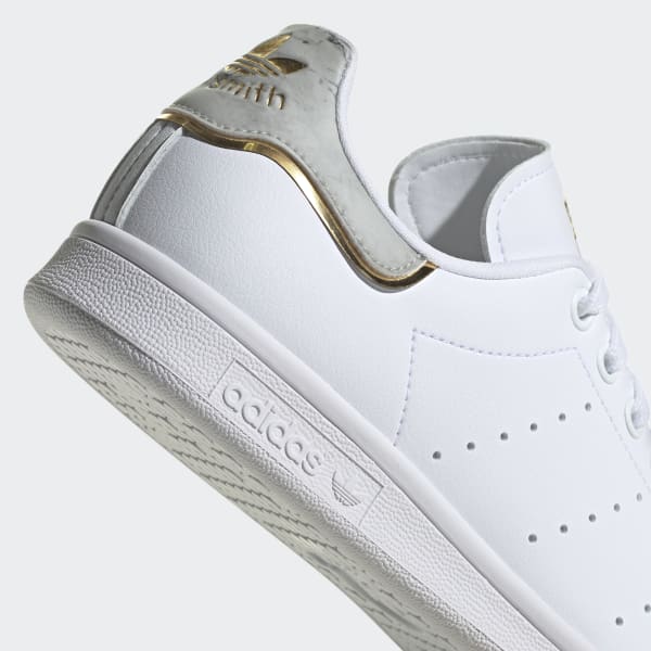 adidas Originals STAN SMITH - Trainers - off white/alumina/gold