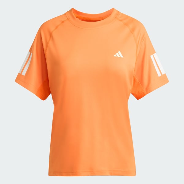 Arancione Maglietta Tennis Climacool 3-Stripes Club