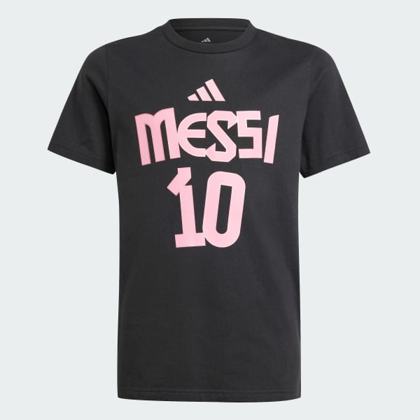 Siyah Messi Name and Number Graphic Kids Tişört