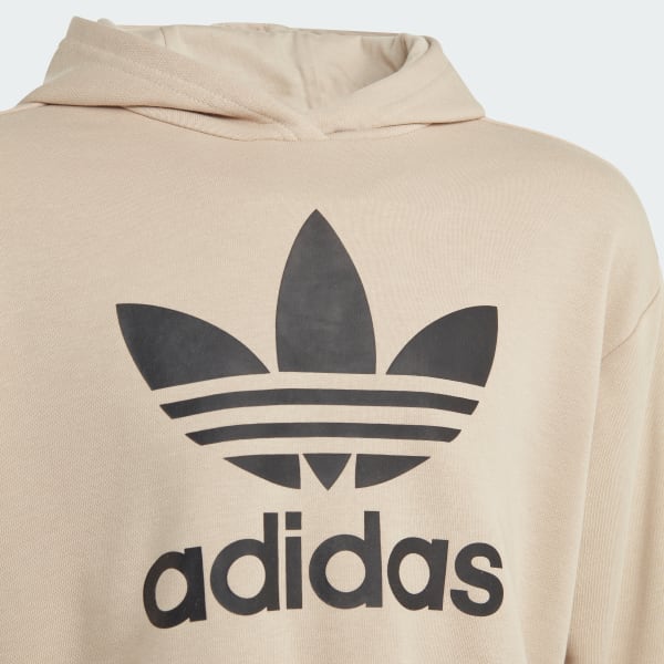 Adidas cropped hotsell hoodie beige