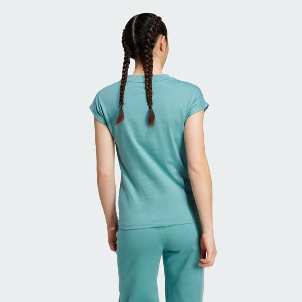 Turquesa Playera de algodón Essentials Linear