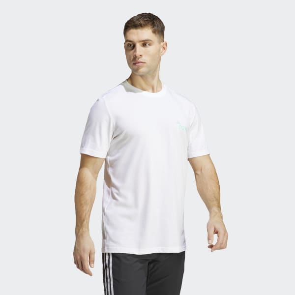 Hvid Cycling Graphic kønsneutral T-shirt