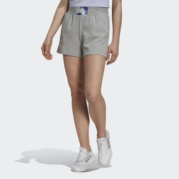 adidas x Zoe Saldana Soft Knit Shorts - Grey | GS3860 | adidas US