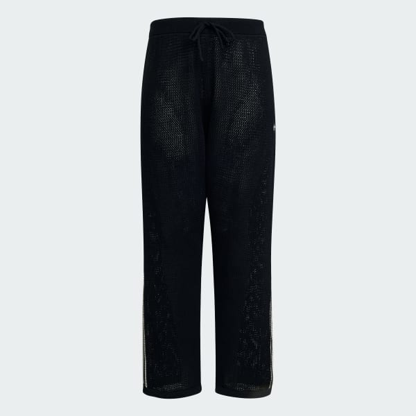 Negro Pantalón de punto con ganchillo Firebird