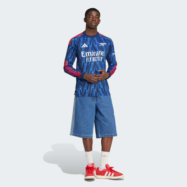Blue Arsenal 25/26 Long Sleeve Away Jersey