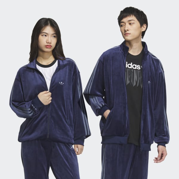 adidas グレー ベロア トラックジャケット adidas ジャージ ベロア トラックジャケット / ジャージ