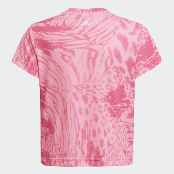 Rosa AEROREADY Sport Icons Animal Print T-skjorte