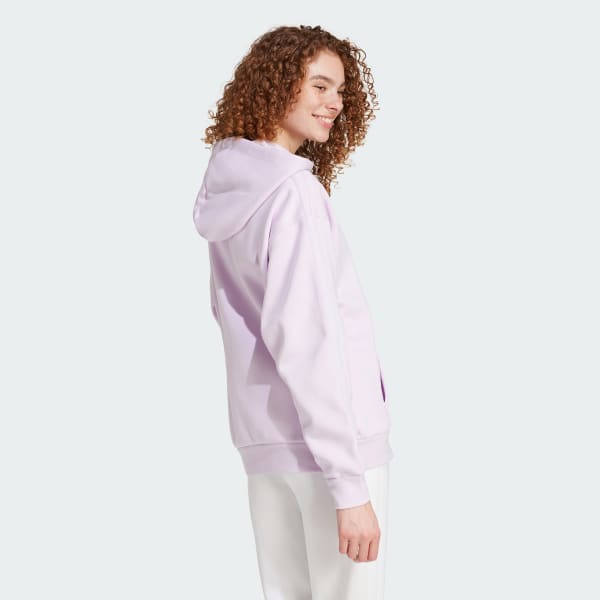 adidas Holiday Graphic 3-Stripes Oversized Hoodie - Purple adidas Holiday Graphic 3-Stripes Oversized Hoodie - Purple