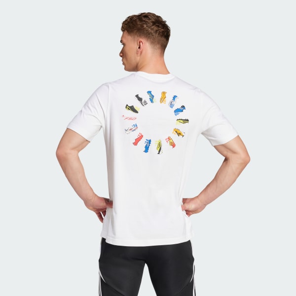 สีขาว เสื้อยืดพิมพ์ลาย F50 History
