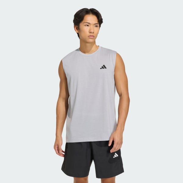 gris T-SHIRT SANS MANCHES WORKOUT ESSENTIALS FEELREADY