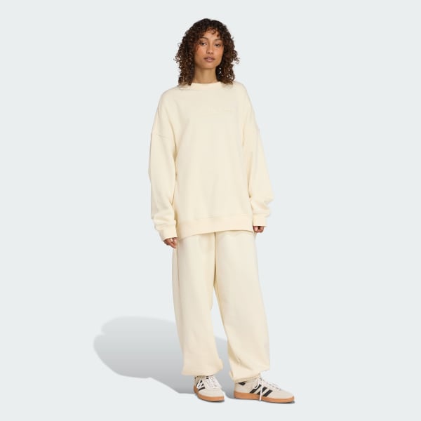 White Essentials Linear Jogger Pant Oversized