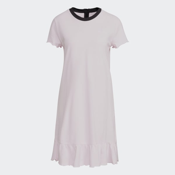 Roze Triple Trefoil Ruffle Jurk