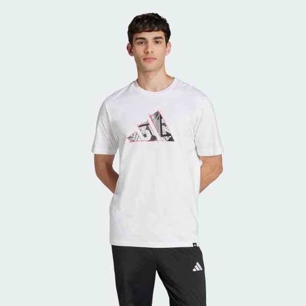 White Logo Graphic Tee