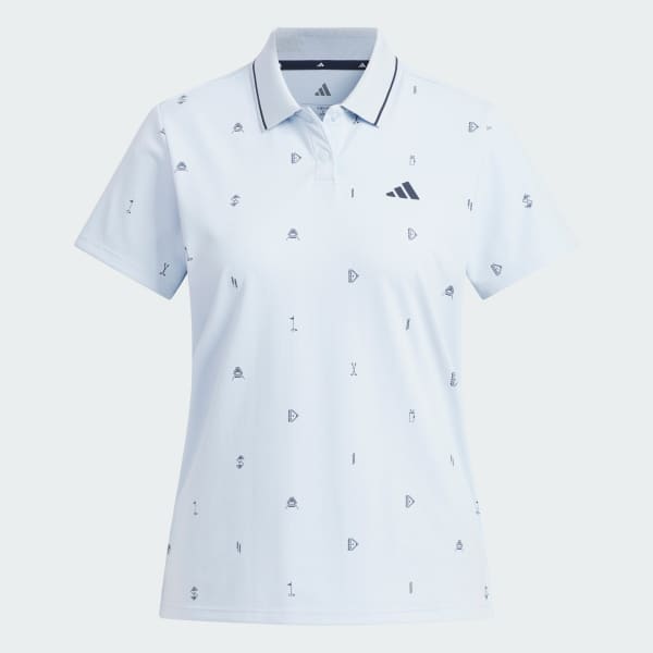 ブルー クライマクール モノグラム 半袖シャツ