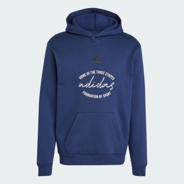 【Adidas コリア】 Brand Love Fleece Sweatshirt adidas Men's Brand Love Fleece Hoodie, Black, X-Small at