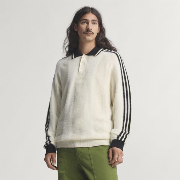 adidas PREMIUM KNITTED JERSEY クリームホワイト M adidas PREMIUM KNITTED JERSEY / アディダス プレミアム ニット