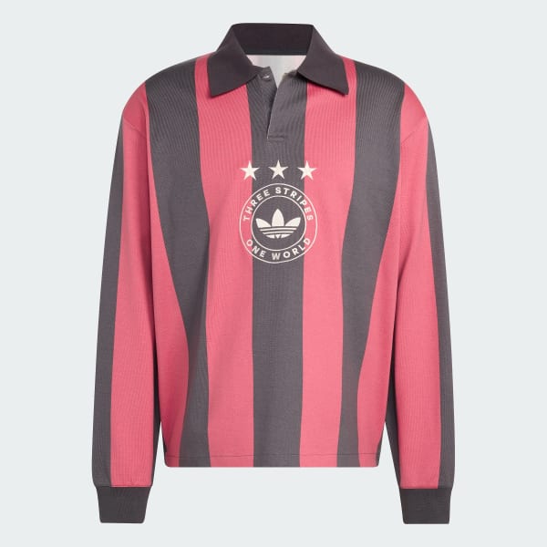 Black ORIGINALS GRAPHIC LONG SLEEVE POLO Shirt