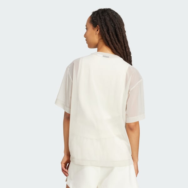 Beige Soft Lux Mesh Tee