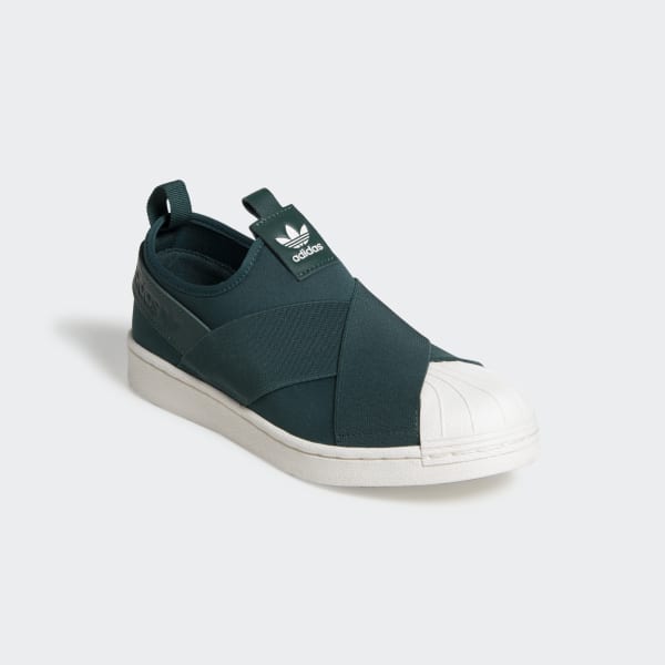adidas superstar slip on women Green